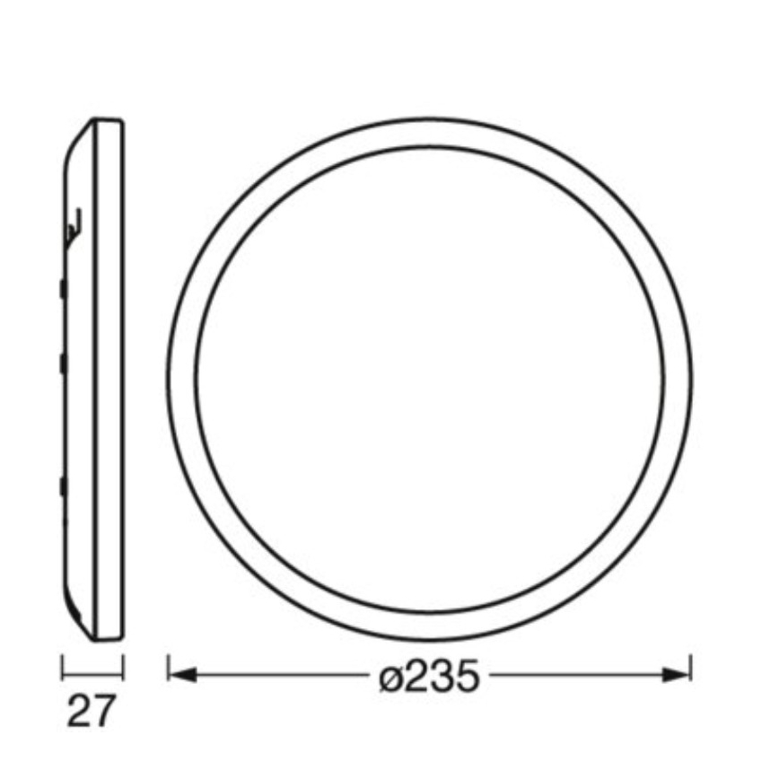 Osram - Dimmable LED ceiling light ORBIS ULTRA SLIM LED/15W/230V 3000K dia. 23,5 cm black