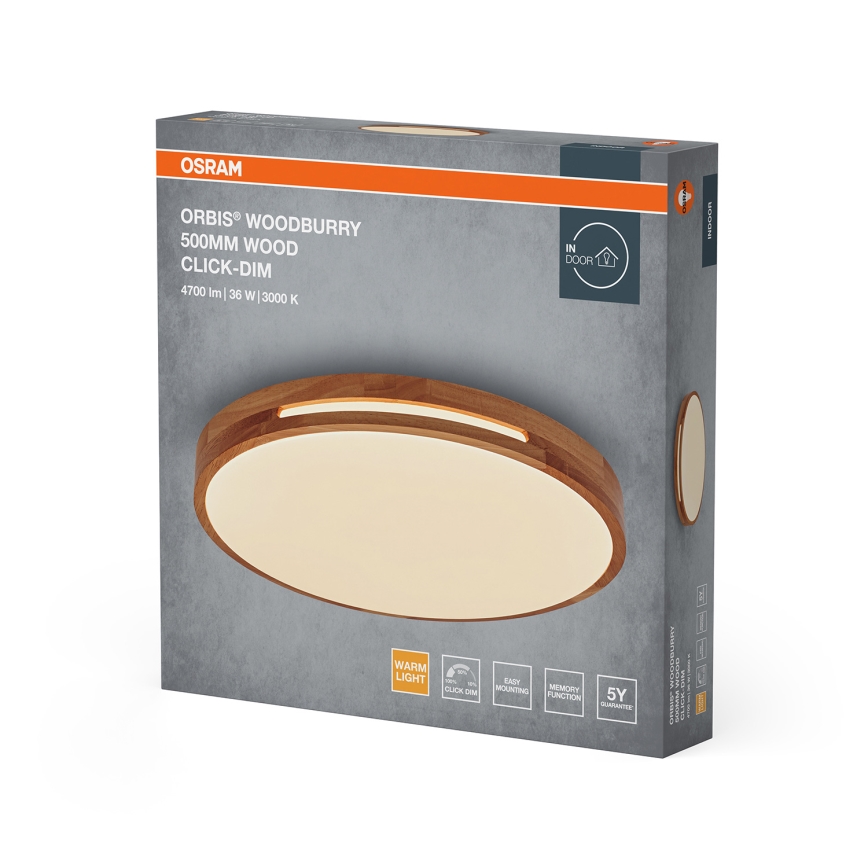 Osram - ORBIS WOODBURRY LED/36W/230V Dimmable LED Ceiling Light, dia. 50 cm