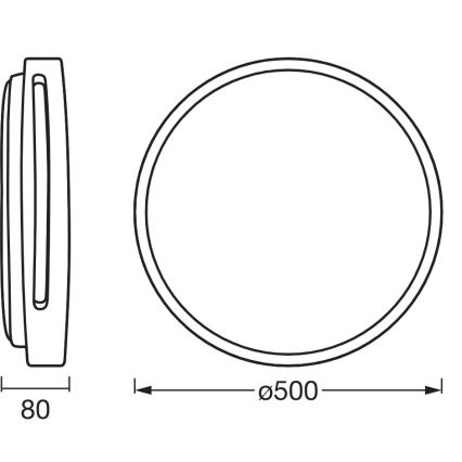 Osram - ORBIS WOODBURRY LED/36W/230V Dimmable LED Ceiling Light, dia. 50 cm