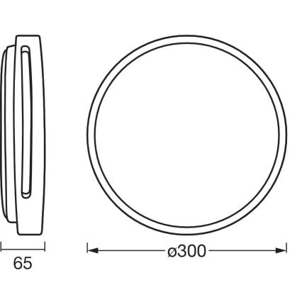 Osram - ORBIS WOODBURRY LED Dimmable Ceiling Light, 16W/230V, Ø 30 cm