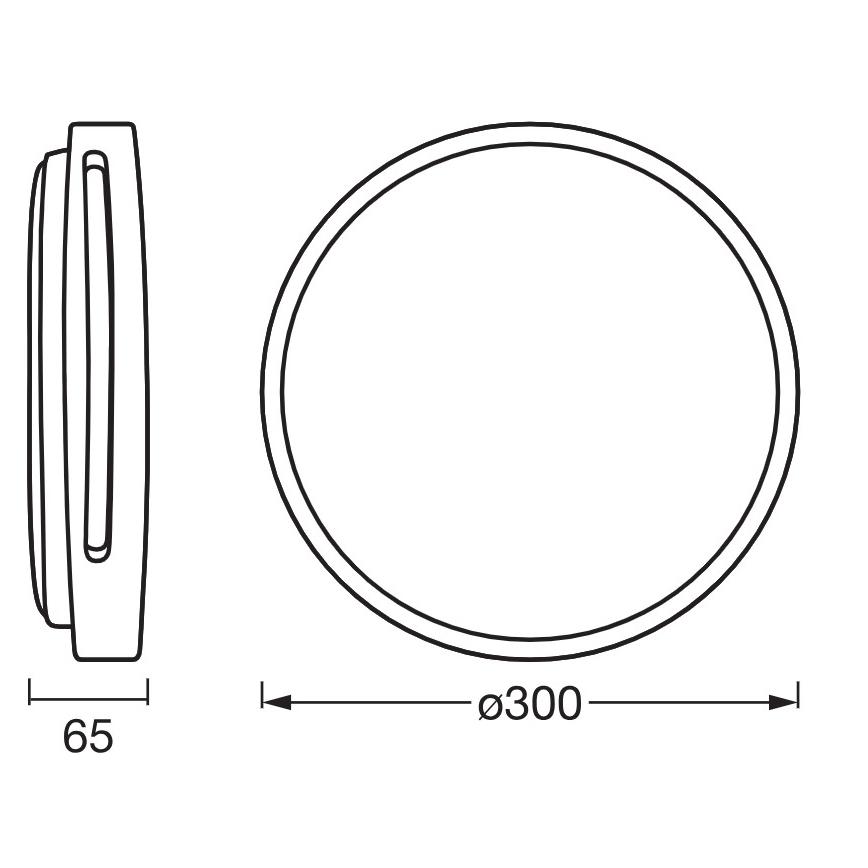 Osram - ORBIS WOODBURRY LED Dimmable Ceiling Light, 16W/230V, Ø 30 cm
