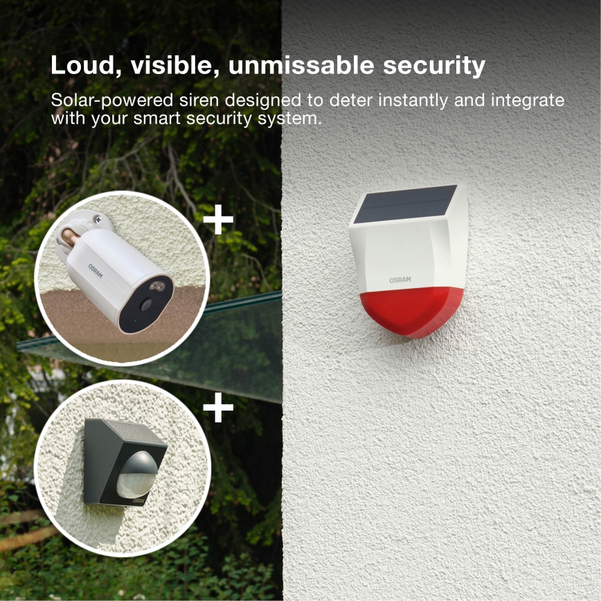Osram - Outdoor Solar Alarm SMART+ 5V IP65 Wi‑Fi