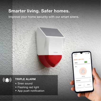 Osram - Outdoor Solar Alarm SMART+ 5V IP65 Wi‑Fi