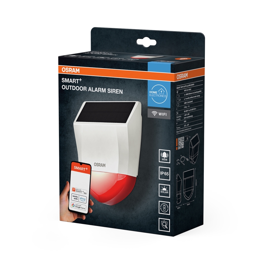 Osram - Outdoor Solar Alarm SMART+ 5V IP65 Wi‑Fi