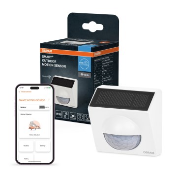 Osram - Outdoor solar motion sensor SMART+ 3.7 V white IP65 Wi-Fi 800 mAh
