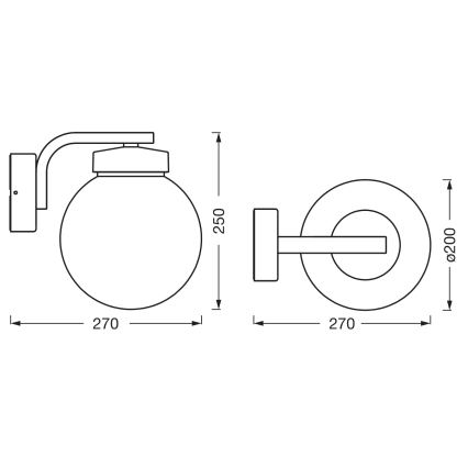 Osram - Outdoor wall lamp ENDURA CLASSIC 1xE27/40W/230V IP54 anthracite