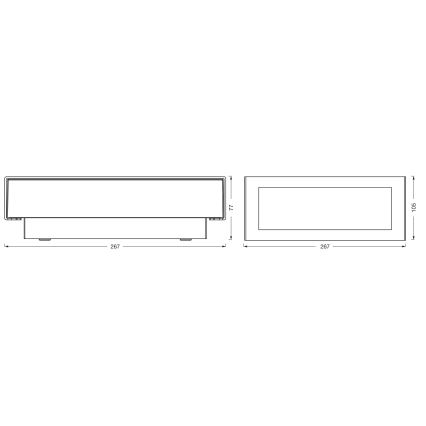 Osram - Outdoor wall light ENDURA STYLE LED/10W/230V IP54 anthracite