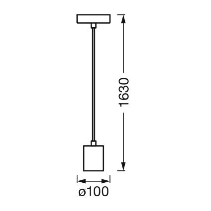 Osram - PENDULUM CYLINDER wooden power cable 1xE27/15W/230V