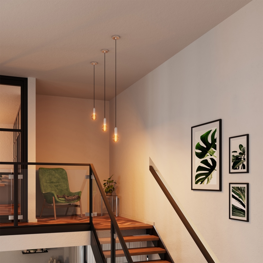 Osram - PENDULUM ROUND power cable 1xE27/15W/230V glossy chrome