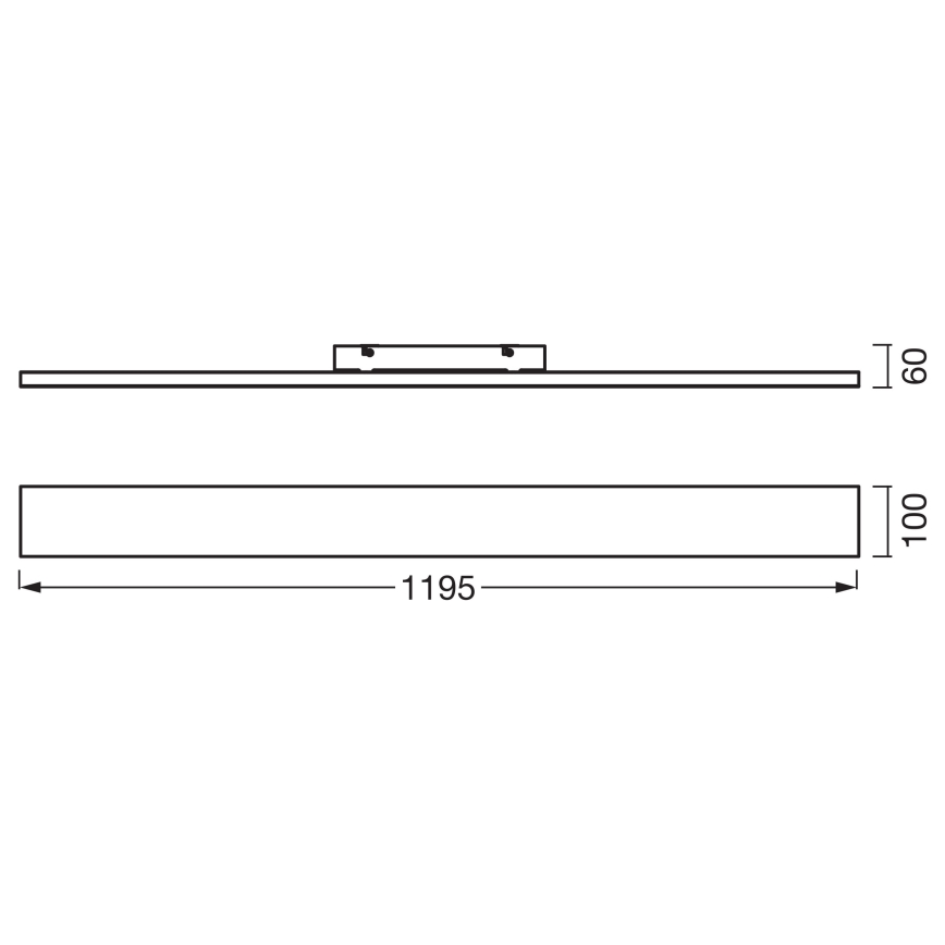 Osram - PLANON Surface-mounted LED Panel, 30W, 230V, 3000K, 10x120 cm, White