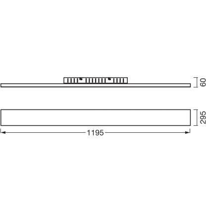 Osram - PLANON Surface-mounted LED Panel LED/40W/230V 3000K 30x120 cm white