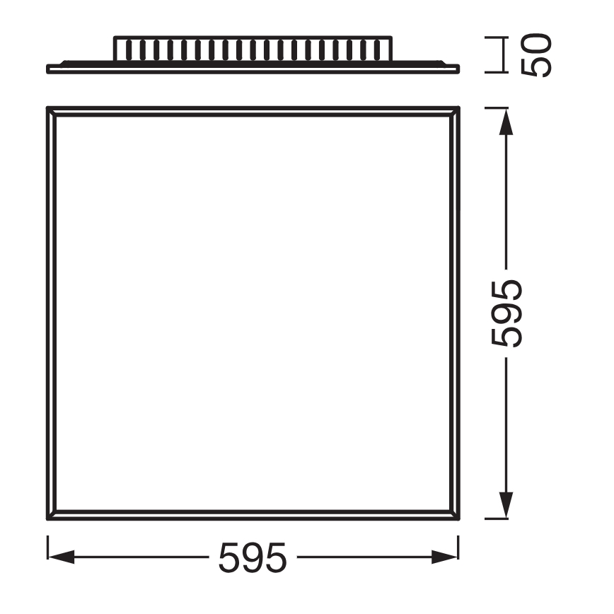 Osram - PLANON Surface-mounted LED Panel LED/40W/230V 59.5x59.5 cm White
