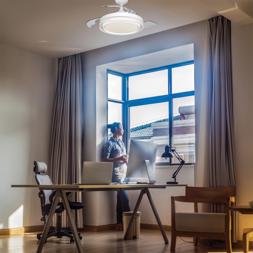 Osram - Dimmable LED ceiling light with fan PONIENTE LED/36W/230V 3000/4000/6500K + remote control