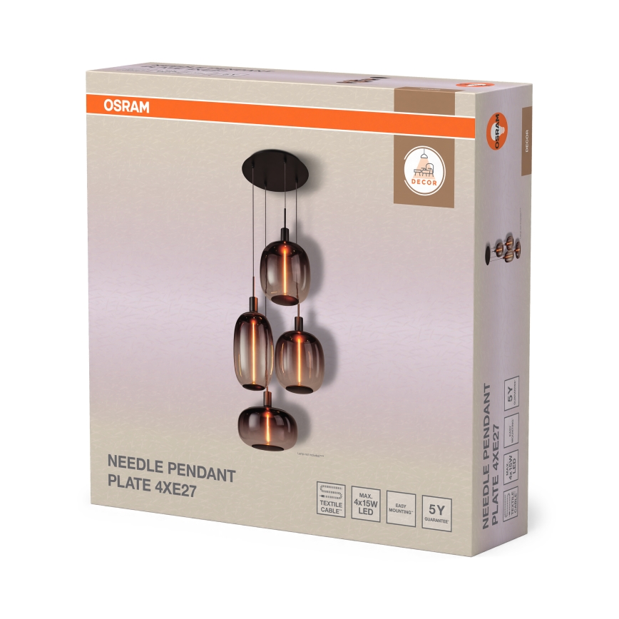 Osram - Power cable NEEDLE PENDANT 4xE27/25W/230V anthracite