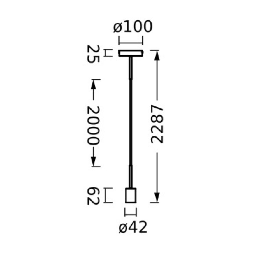 Osram - Power cable PENDULUM NEEDLE 1xE27/15W/230V beige