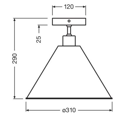 Osram - PULP Flush-Mount Ceiling Light 1x E27 / 9W / 230V, Ø 31 cm