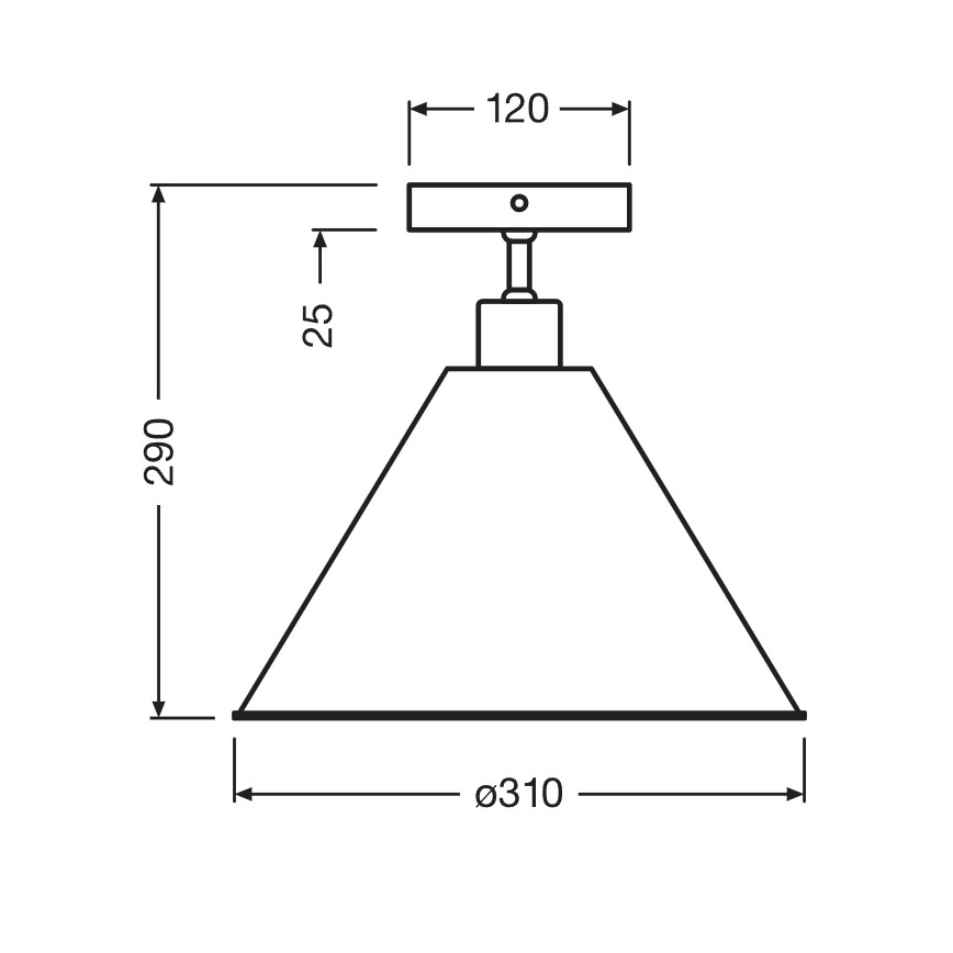 Osram - PULP Flush-Mount Ceiling Light 1x E27 / 9W / 230V, Ø 31 cm