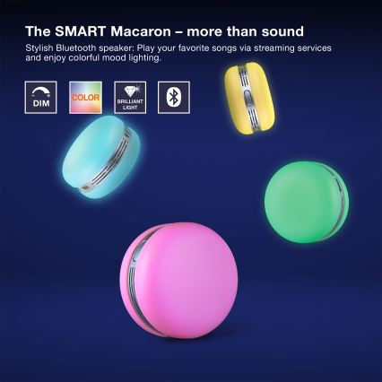 Osram - SMART+ MACARON RGB LED Dimmable Speaker LED/1.75W/3.7V 450 mAh Orange