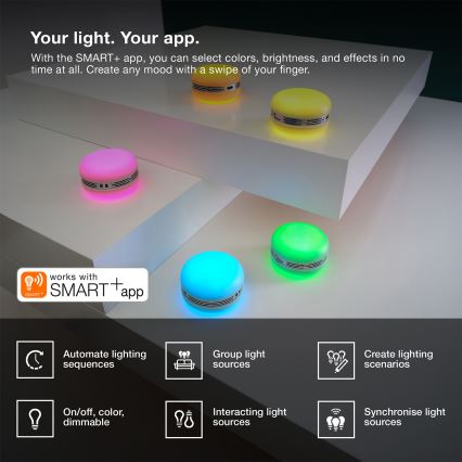 Osram - LED RGB Dimmable Speaker SMART+ MACARON LED/1.75W/3.7V 450 mAh Blue