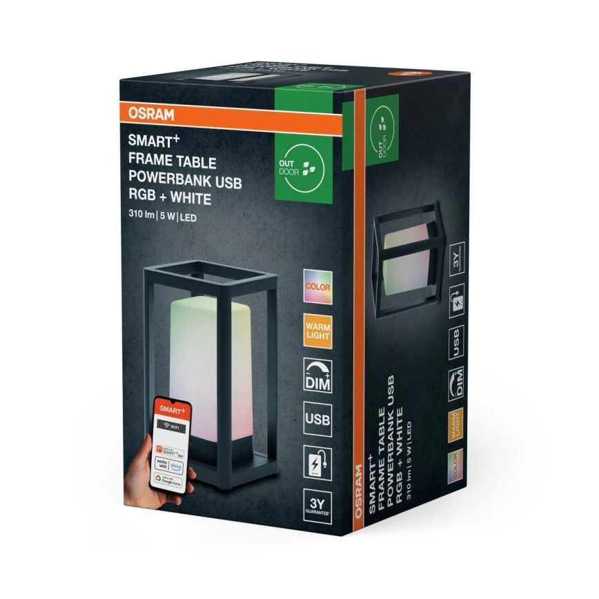 Osram - Dimmable RGBW LED Table Lamp SMART+ LED/5W/5V 3000K IP44 Wi-Fi