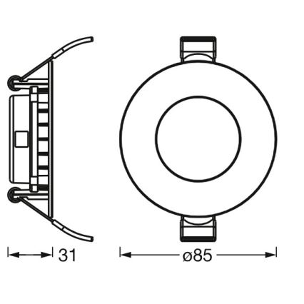 Osram - SET 3x LED recessed downlights SLIM LED/4,5W/230V