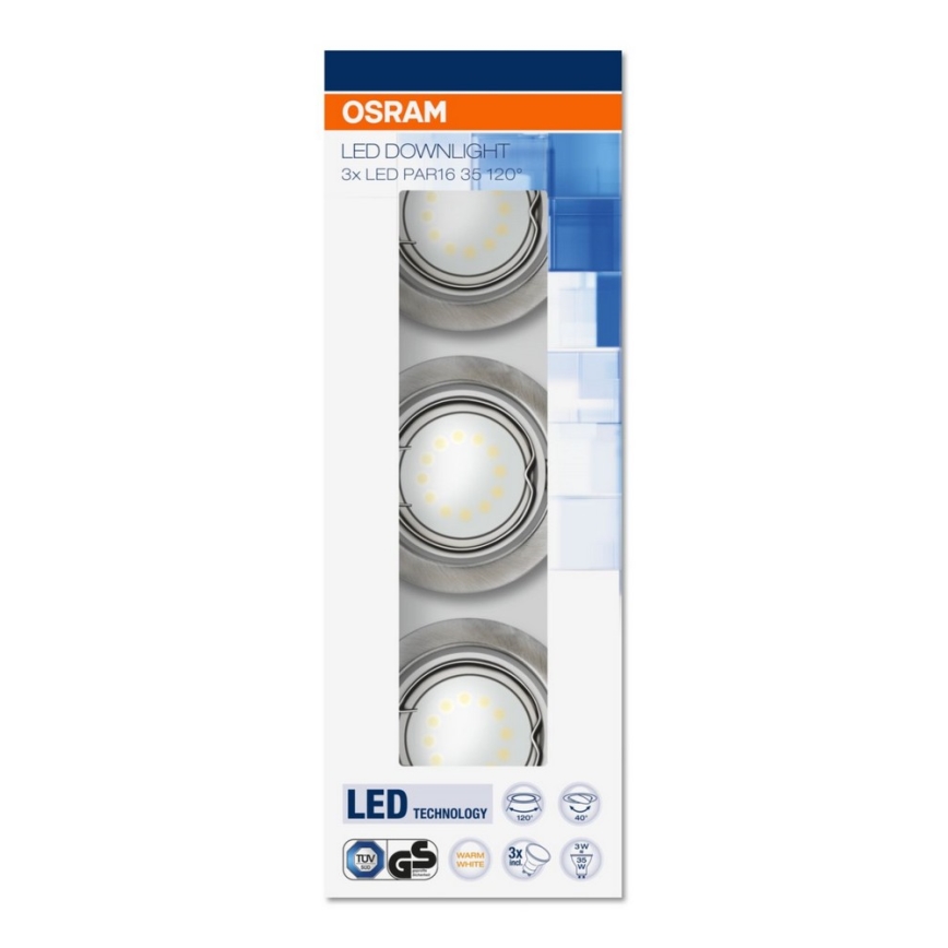 Osram - SET 3x LED Recessed light 3xGU10/3W/230V