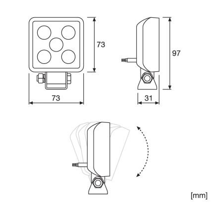 Osram - Set of 2 automotive LED spotlights LEDRIVING WL VX70-WD LED/8W/12/24V 6000K IP67