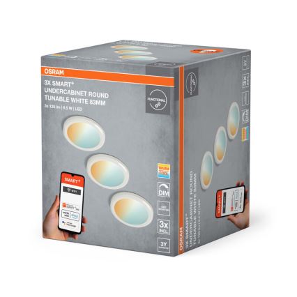 Osram - Set of 3 SMART+ Dimmable LED Under-Cabinet Lights LED/6.5W/230V 3000-6500K Wi-Fi