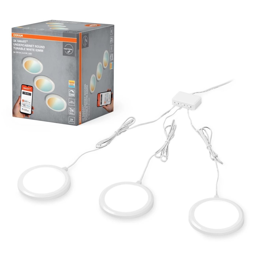 Osram - Set of 3 SMART+ Dimmable LED Under-Cabinet Lights LED/6.5W/230V 3000-6500K Wi-Fi
