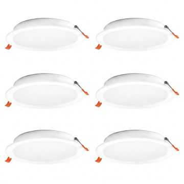 Osram - Set of 6 ESSENTIAL LED recessed downlights, 18W/230V, 6500K, dia. 22 cm, white