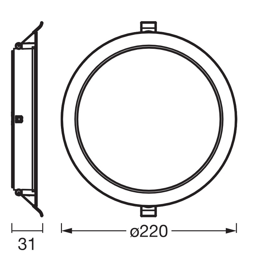 Osram - Set of 6 ESSENTIAL LED recessed downlights LED/18W/230V 4000K Ø 22 cm white