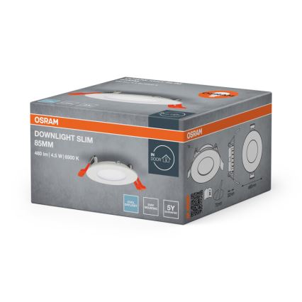 Osram - SLIM LED Recessed Ceiling Light LED/4.5W/230V 6500K