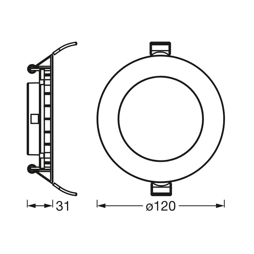 Osram - SLIM LED recessed downlight/8W/230V/6500K Ø 12 cm