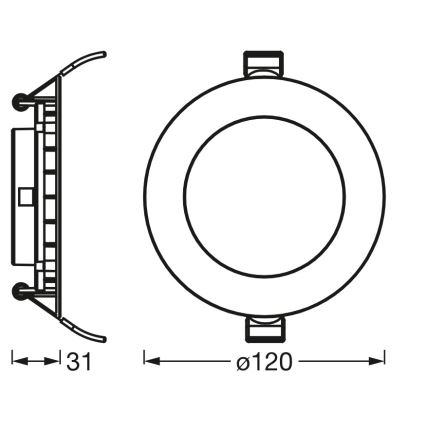 Osram - SLIM LED Recessed Downlight LED/8W/230V 3000K