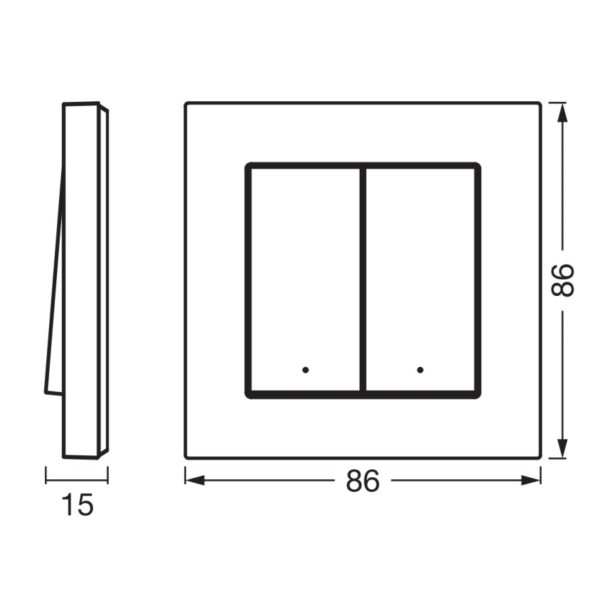 Osram - SMART+ 2-Button Wireless Switch 5V Wi-Fi