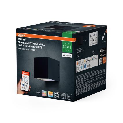 Osram - LED RGBW Dimmable outdoor wall light SMART+ BEAM LED/8W/230V 3000-6500K IP44 Wi-Fi