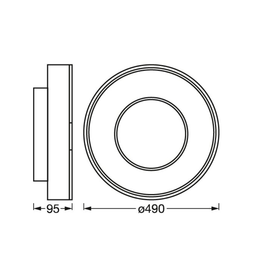 Osram- LED RGBW Dimmable Ceiling Light SMART+ CLARIA LED/32W/230V Ø 49 cm 2700-6500K Wi-Fi