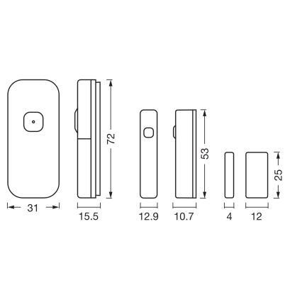 Osram - SMART+ Contact Sensor 3.7V Wi-Fi 500 mAh