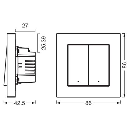 Osram - SMART+ MATTER 2-Button Wi-Fi Switch 230V