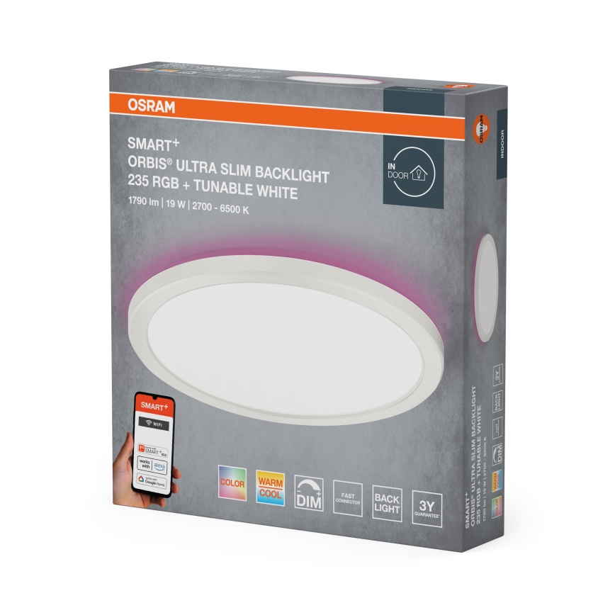 Osram - LED RGBW Dimmable SMART+ ORBIS Ceiling Light LED/19W/230V diam. 23.5 cm 2700-6500K Wi-Fi