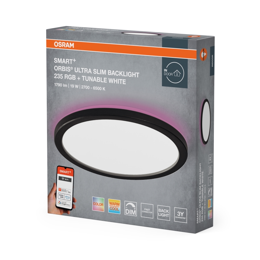 Osram - RGBW LED Dimmable Ceiling Light SMART+ ORBIS LED/19W/230V Ø 23.5 cm 2700–6500K Wi‑Fi
