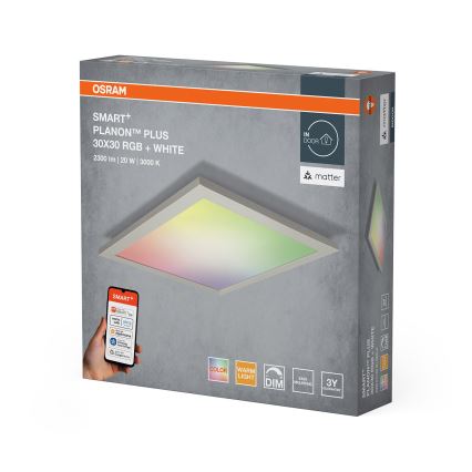 Osram - SMART+ PLANON LED RGBW Dimmable Ceiling Light LED/20W/230V 30x30 cm