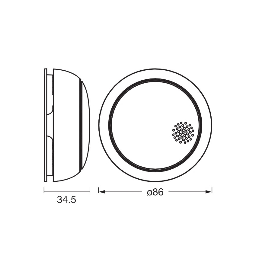 Osram - SMART+ Smoke Detector 3V Wi-Fi 1400 mAh