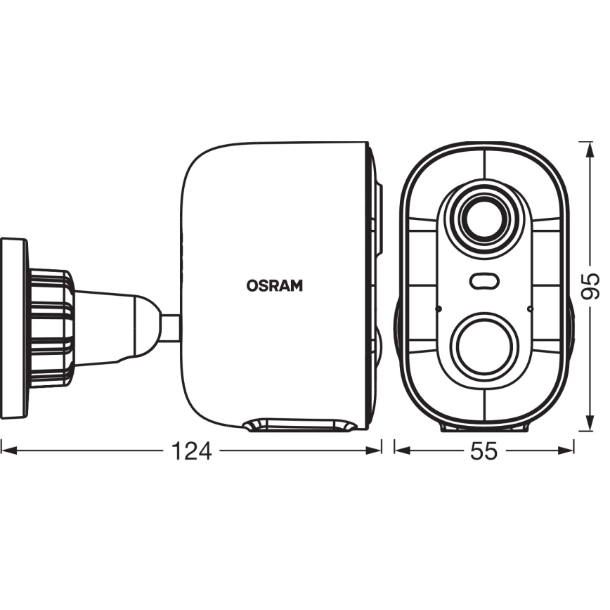 Osram - Smart solar camera with 2K SMART+ sensor, 5V, 5200 mAh, IP66, Wi-Fi