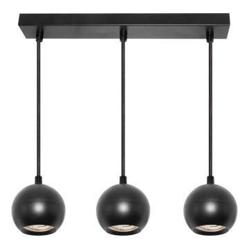 Osram - SPOT SPHERAL cable pendant light 3xGU10/6W/230V black