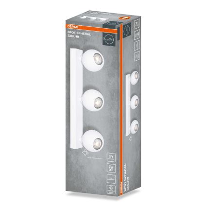 Osram - SPOT SPHERAL spotlight 3xGU10/6W/230V white