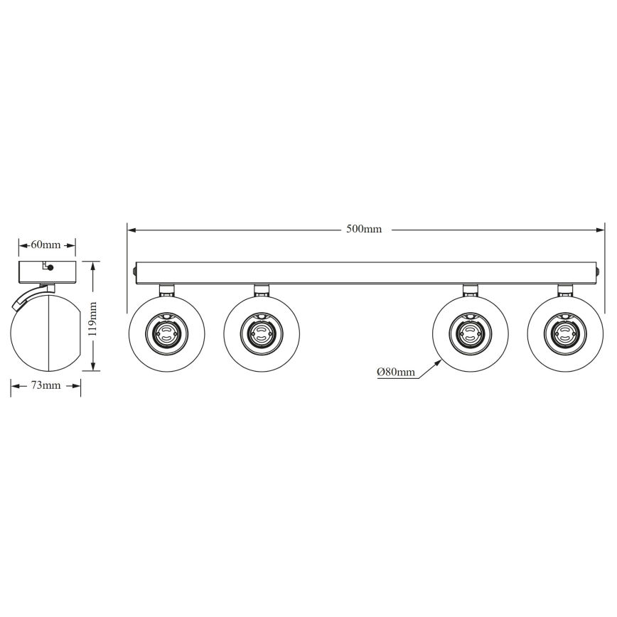 Osram - SPOT SPHERAL spotlight 4xGU10/6W/230V white