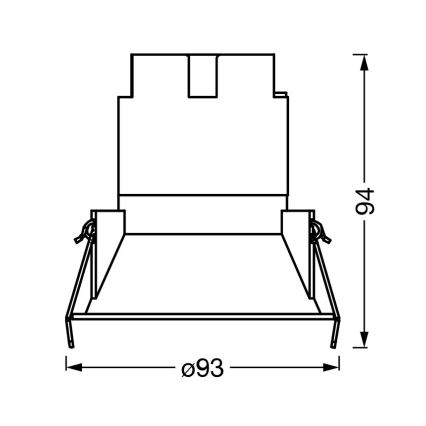 Osram - SPOT TWIST LED recessed downlight LED/10W/230V 4000K Ø 9.3 cm white/black