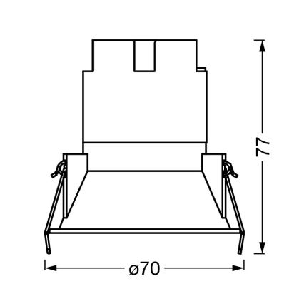 Osram - SPOT TWIST LED recessed downlight LED/5W/230V 3000 K (warm white), Ø 7 cm, white/black
