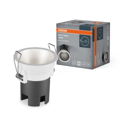 Osram - LED recessed downlight SPOT TWIST LED/5W/230V 4000K Ø 7 cm white/silver